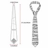 Yakuna Musical Score Men's Ties Music Notes Symbols Men's Neckties