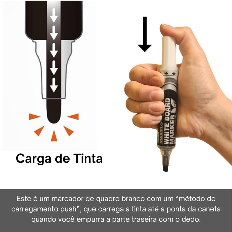 Pentel Maxiflo Green Label Whiteboard Marker with Wide Chisel Tip