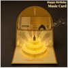 Nanakoji 3D Stereoscopic Recording & Melody Pop-Up Card, Gold (MELODY),