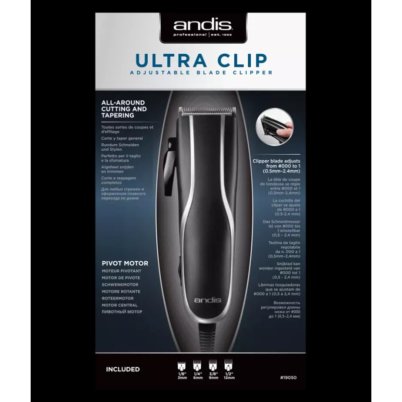 Andis Ultra Clip Adjustable Blade Clipper 10 pcs - 220