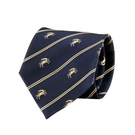 [COLORATA] Carolata Sea Life Pattern Necktie (100% Silk / Jacquard Woven), Animal Pattern, Animal Pattern, 57.1 x 3.3 inches (145 x 8.5 cm), Gift Present, navy, Free size