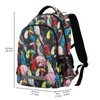 JHKKU Kids Backpack for Boys Girls Bookbags Colorful Exotic Birds