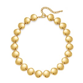 TOVABA Gold Chain for Women Trendy Chunky Ball Cluster Choker Large Bead Chain Necklace Elegant Gold Statement Necklace for Party Fashion Jewelry