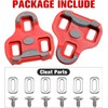 NAACOO KEO Cleats Compatible Bicycle Cleats, red