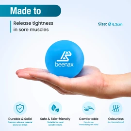 Beenax Lacrosse & Spiky Massage Ball Set - Perfect for Trigger Point Therapy, Myofascial Release, Plantar Fasciitis, Deep Tissue and Muscle Relief - Designed to Relieve Stress and Relax Tight Muscle