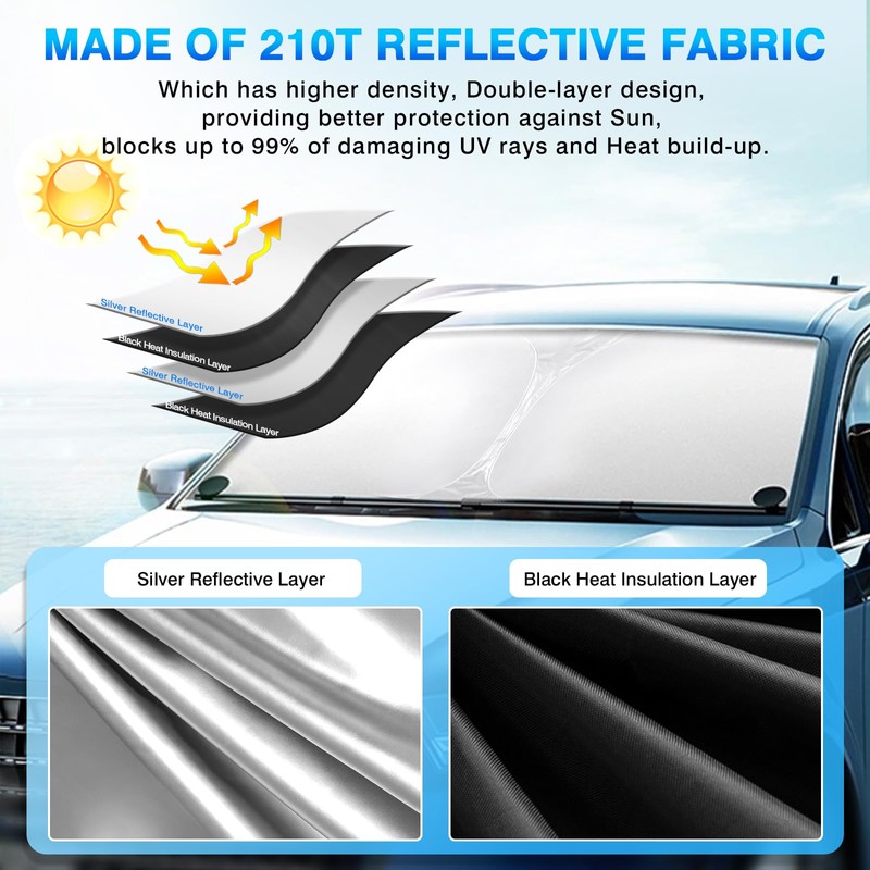 KUST Custom Fit Windshield Sun Shade for 2024 2025 Hyundai