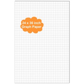 Graph Paper Pad - 36" x 24" Large Graph Paper, 30 Sheets/60 Pages, 4"x4" Ruled Grid Paper for Engineer Architect Designer Mathematician Draftsmen Sketch House Commercial Building Plan Drafting