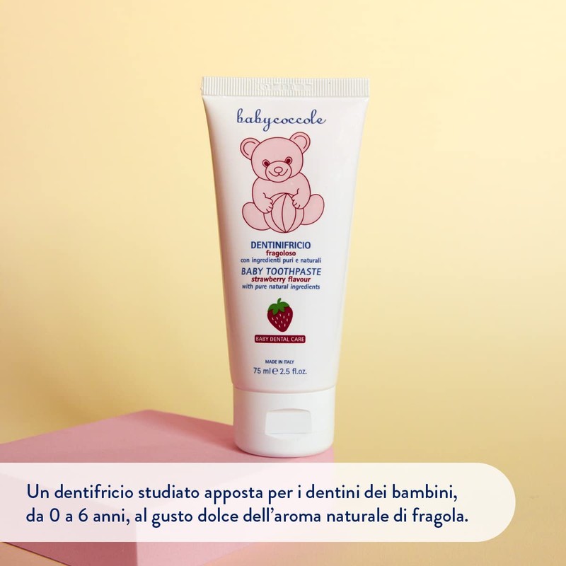 Babycoccole Set of 6 Toothpaste for Children 0-6 Years with