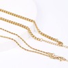 18K Gold Plated Necklace For Women, Lightweight Titanium Steel Layered