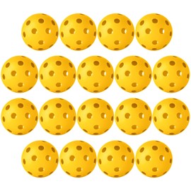 Coopay 18 Pack Baseball Practice Baseballs Plastic Hollow Airflow Soft Balls for Hitting, Baseball Training Indoor Outdoor Use (Yellow)