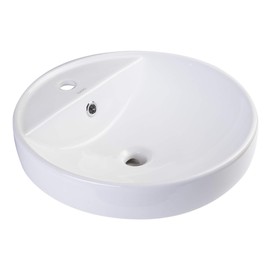 EAGO BA141 18-Inch Round Ceramic Above Mount Bathroom Basin