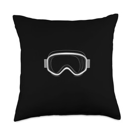 Minimalist Ski Goggles Throw Pillow