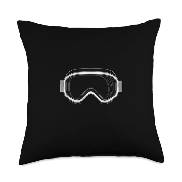 Minimalist Ski Goggles Throw Pillow