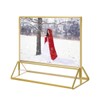 HIIMIEI Acrylic Gold Frames Sign Holders 6x4,Horizontal Double Sided Table