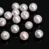 Natural Freshwater Half-Drilled Round Pearl Beads 4-5mm White Loose Pearls