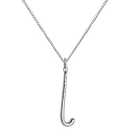 jewellerybox Sterling Silver Hockey Stick Pendant on 24 Inches Chain