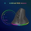 Wireless Dual-mode Mouse 2.4G/BT5.1 Computer Mouse Gaming Mouse Ergonomic Silent