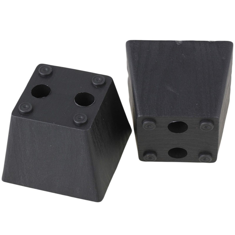 RDEXP Black Plastic Trapezoid Sofa Couch Furniture Legs Feet Pack