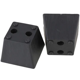 RDEXP Black Plastic Trapezoid Sofa Couch Furniture Legs Feet Pack of 4 (Type 4)
