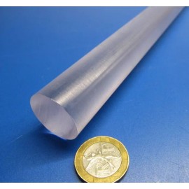 Unbranded Polycarbonate Round Rod 1.00"  Diameter x 12" Length, Natural