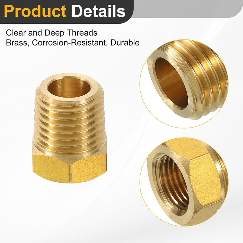 sourcing map 4Pcs 1/4 NPT Male x 1/8 NPT Female