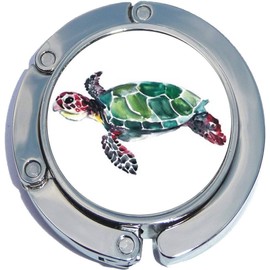 NewCharms Watercolor Sea Turtle Foldable Purse Hanger
