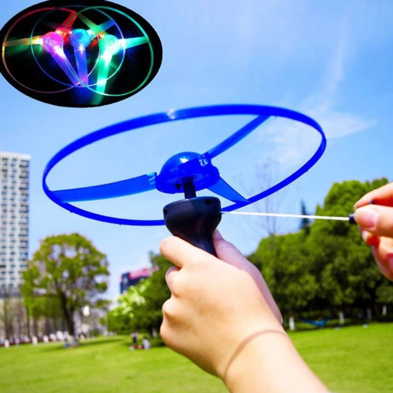 Lecute Helicoptero Juguete Luminoso Rosa Luz Led Ufo Frisbee Flecha
