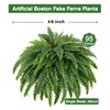 Single Silky Artificial Boston Fern Bush, 49Inch Large Artificial Ferns