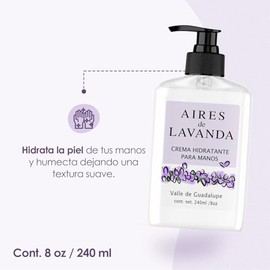 Crema Hidratante de Manos Aires de Lavanda – Reparadora Manos para Piel Seca y Sensible – Hidratación Profunda y Nutritiva – Cuidado Diario con Aroma Natural de Lavanda