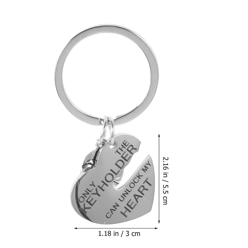 TENDYCOCO Cute Matching Heart Shape Couple Lovers Key Ring Pair