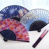 Park Si Sangbang Inexpensive Silk Traditional Fan Flower Pattern Pretty