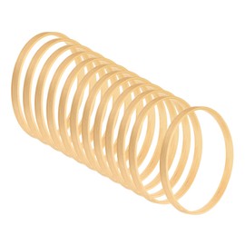 PATIKIL 4.7 Inch Wooden Bamboo Floral Hoop, 12Pack Craft Rings for DIY Wedding Wreath Decor, Dream Catcher and Hanging Crafts