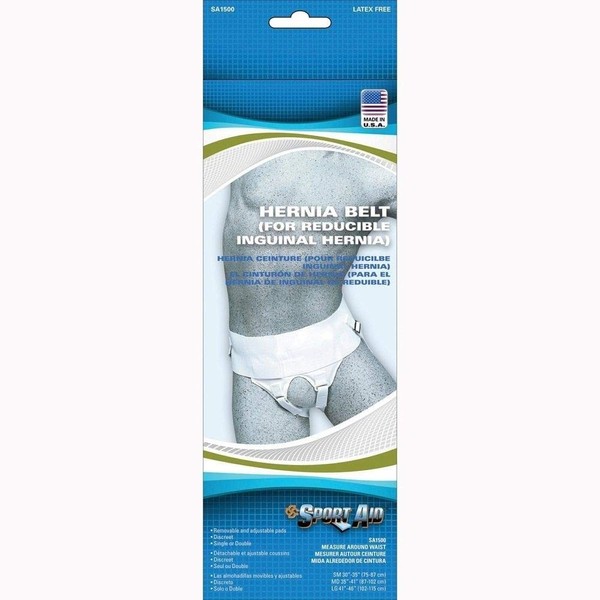 Sport-Aid Hernia Belt Small, SA1500 WHI SM - Sold by: Pack of ONE