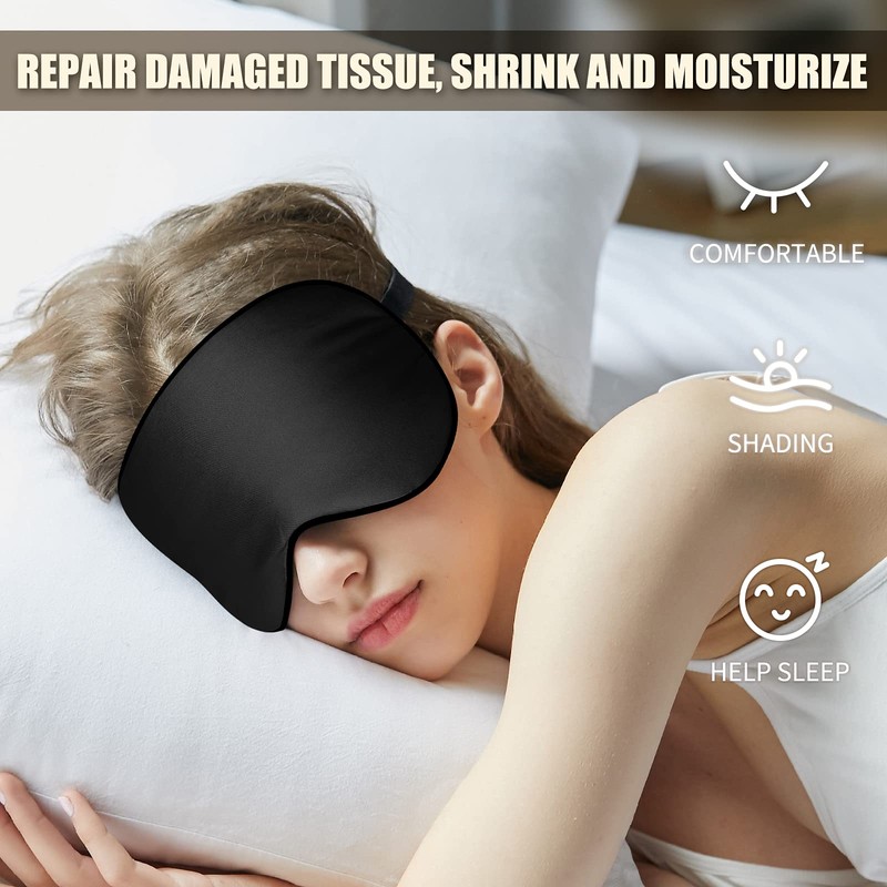 OLESILK Set of 2 Adjustable Silk Sleeping Masks, 100% Mulberry