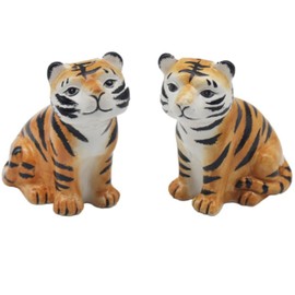 Lesser & Pavey Tigers Salt and Pepper Shaker Set for All Types of Kitchen | Ceramic Salt and Pepper Shakers Set | Beautiful Salt & Pepper Shakers | Salt & Pepper Shakers Suitable for