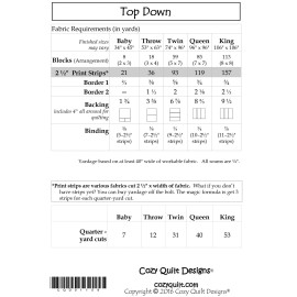 Cozy Quilt Designs Top Down by Cozy Quilt Designs