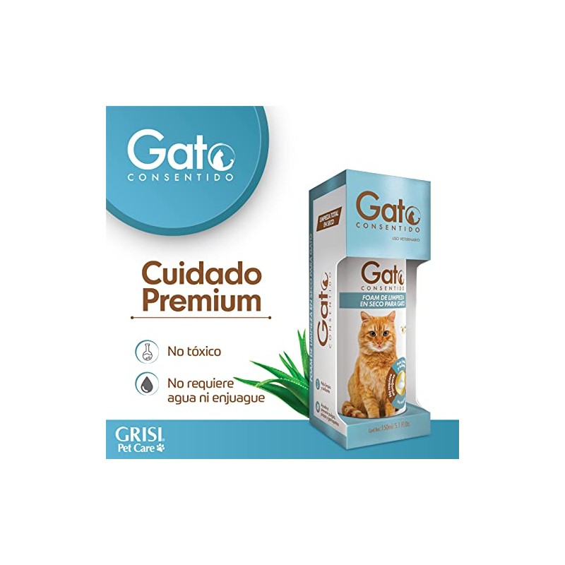 Gato Consentido - Foam de Limpieza en Seco, Shampoo en
