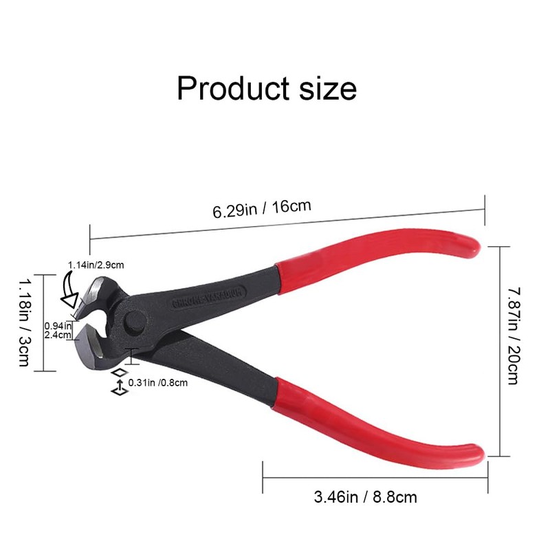 7 Inch Nail Puller Tool with Rubber Grip End Cutting
