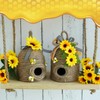 Bigger Bee Hive Decor,2 Pack Bumble Bee Rustic Decor Hive,Natural