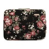 kayond Water-Resistant Canvas 13.3 Inch Laptop Sleeve-Black C Rose