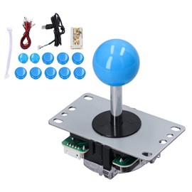 QM070901 Arcade Game Joystick Kits Zero Delay Arcade Game DIY Kit Parts with Encoder Board 10 Buttons Joystick for MAMEBlue