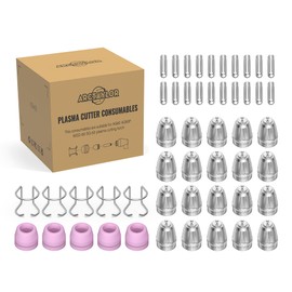 ARCTAYLOR AG60P Plasma Cutter Accessories,Plasma Cutter Tips Nozzles Electrode Cups Kit 50Pcs,AG60 WSD60 AG55 AG60P Plasma Torch Consumables