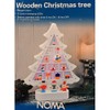 Noma Wooden Christmas Tree with Colour Changing LEDs, 31 cm