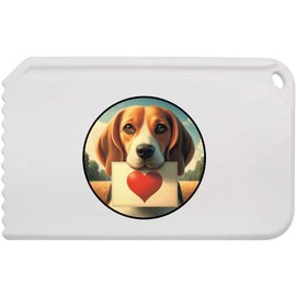 Azeeda 'Beagle Love Note' Plastic Ice Scraper (IC00042347)