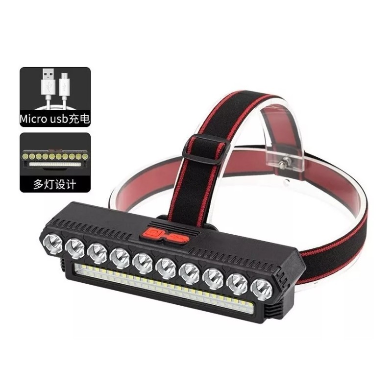 yuqing.fc Lámpara De Cabeza Linterna Minero Recargable Con Impermeable