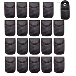 Faraday Bag, RFID Key Pouch, Keyless Signal Blocking Key Case, Anti-theft Remote Entry Smart Fobs Protection for Car Security 20PCS