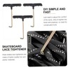 SUPVOX 3pcs Skate Shoe Hook Laces T-Shaped Tightening Hooks Shoe