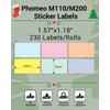 Phomemo Sticker Labels 1.57"x1.18"(40x30mm) 6 Rolls, for M110/M110S/M120/M200/M220 Printer -
