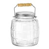 Anchor Hocking 1-Gallon Barrel Jar with Brushed Aluminum Lid, Set