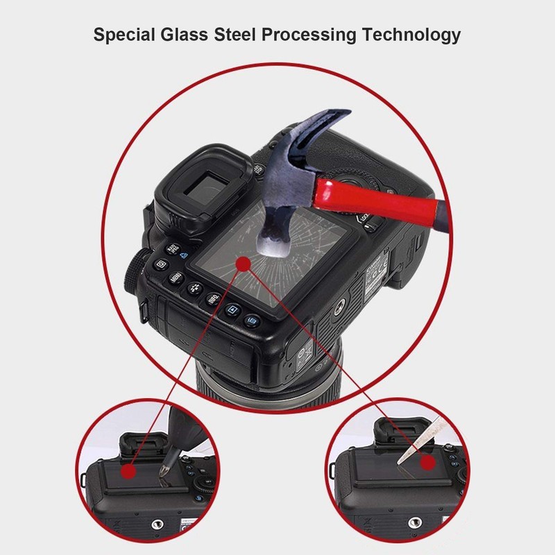 STSEETOP Screen Protector for Nikon D500 with Clip-On Frame -